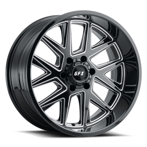 G-FX TM6 Gloss Black Milled Wheels 6x5.5 - 20x9 +12 - TM6 290-6139 