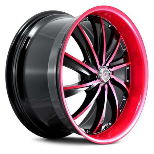 G-Line Alloys G0016 Black & Red