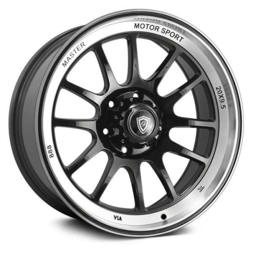 G-Line Alloys G0089 Black w/ Machined Line