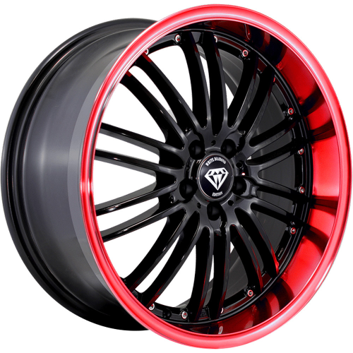 G-Line Alloys W820 Black w/ Red Line