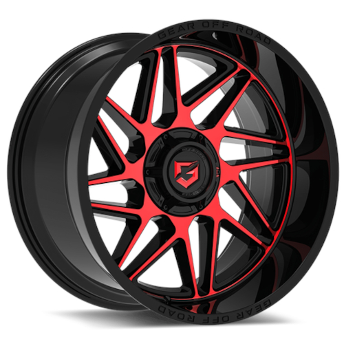 Gear Offroad Ratio 761 Gloss Black W/ Red Tint Machined