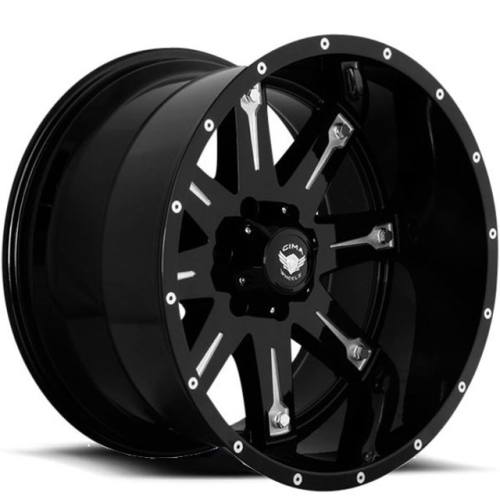 Gima Of9 Matte Black Milled Face & Rivets