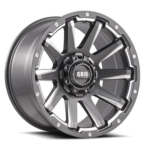 Grid Offroad GD05 Gloss Graphite W/ Milled Spokes Photo