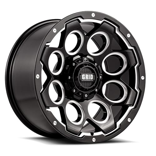 Grid Offroad GD08 Gloss Black W/ Milled Spokes Photo