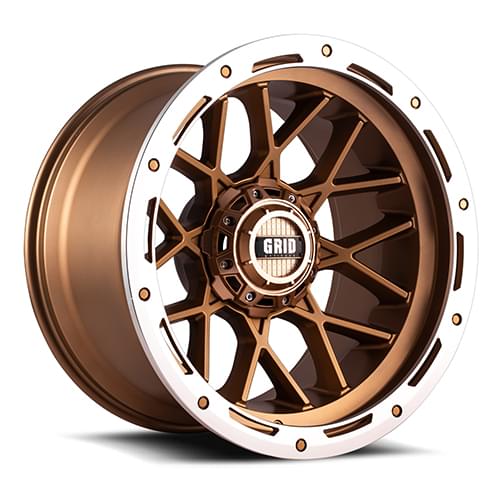 Grid Offroad GD13 Matte Bronze W/ Milled Spokes - Part Number GD13-20090237Z-108 Grid Offroad GD13 Matte Bronze W/ Milled Spokes Photo