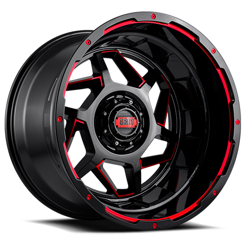 Grid Offroad GD14 Gloss Black W/ Red Accents Photo