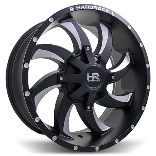 Hardrock Devious H701 Satin Black W/ Milled Spokes - Part Number H701-221052119BM Hardrock Devious H701 Satin Black W/ Milled Spokes Photo