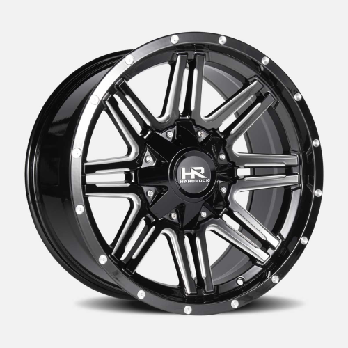 Hardrock Offroad Warrior Gloss Black Milled - Part Number H715-201281151GBM Hardrock Offroad Warrior Gloss Black Milled Photo