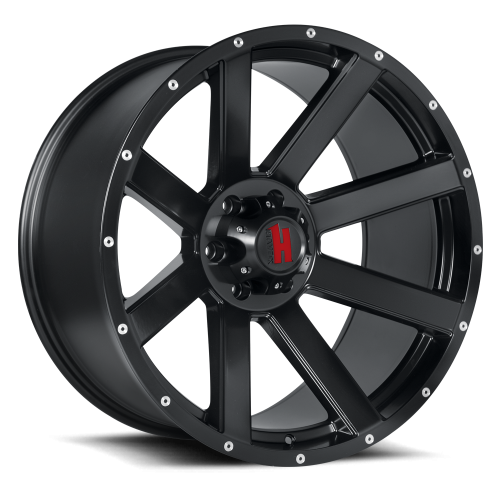 Havok 107 Dark Flat Black w/ Machined Rivets - Part Number HAV107-2908-12DFB Havok 107 Dark Flat Black w/ Machined Rivets Photo