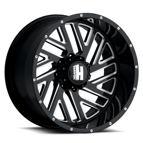Havok 110 Black Milled w/ Machined Rivets - Part Number HAV110-2212-08-N44BMW Havok 110 Black Milled w/ Machined Rivets Photo