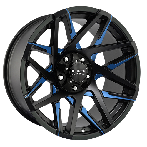 HD Offroad Canyon Black Milled Face w Blue Clear Photo