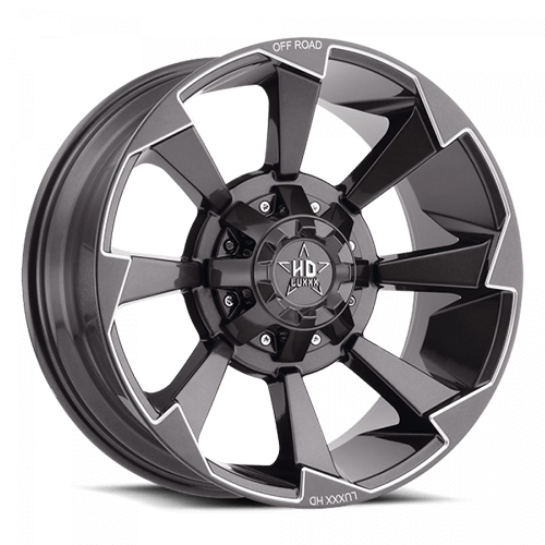 Luxxx HD Offroad LHD-16 Lava Gray Milled - Part Number LHD1620961351397-12G-D1 Luxxx HD Offroad LHD-16 Lava Gray Milled Photo