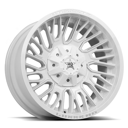 Luxxx HD Offroad LHD-28 Gloss White Milled - Part Number LHD2820106135139-18G-M1 Luxxx HD Offroad LHD-28 Gloss White Milled Photo