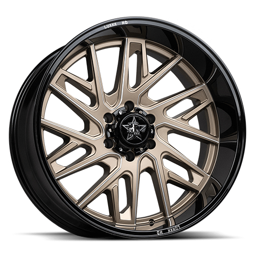Luxxx HD Offroad LHD-29 Satin Bronze With Milled Edges and Gloss Black Lip - Part Number LHD2920108165-18J-A13 Luxxx HD Offroad LHD-29 Satin Bronze With Milled Edges and Gloss Black Lip Photo
