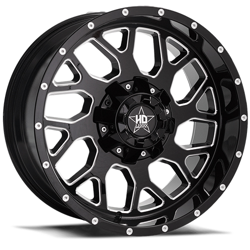 Luxxx HD Offroad LHD-8 Gloss Black Milled - Part Number LHD81898170-12G-A1 Luxxx HD Offroad LHD-8 Gloss Black Milled Photo