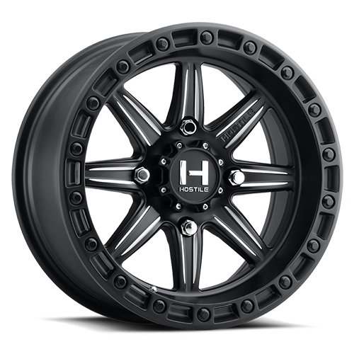 Hostile Alpha H109 Satin Black W/ Milled Spokes - Part Number H109-1570415644M Hostile Alpha H109 Satin Black W/ Milled Spokes Photo