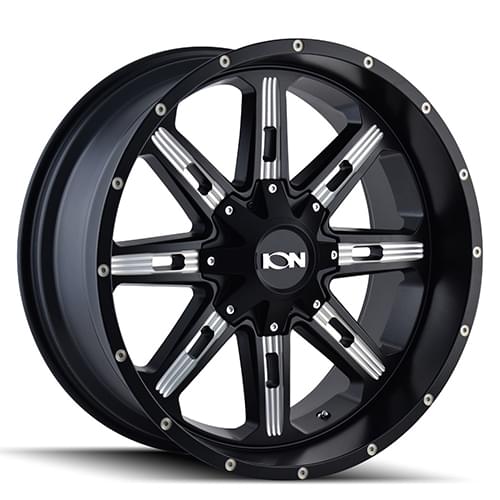 Ion Alloy 184 Satin Black W/ Milled Spokes - Part Number 184-7952M Ion Alloy 184 Satin Black W/ Milled Spokes Photo