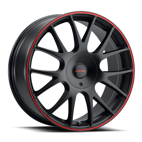 Kalon Wheels Talon 206 Satin Black w/ Red Ring - Part Number 206GQ-1670AF38 Kalon Wheels Talon 206 Satin Black w/ Red Ring Photo