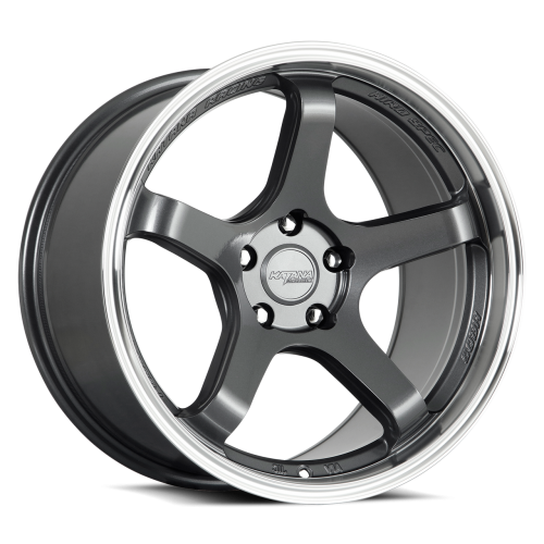 Katana Hr05 Gloss Gunmetal Machined Lip - Part Number HR05-189550GMML Katana Hr05 Gloss Gunmetal Machined Lip Photo