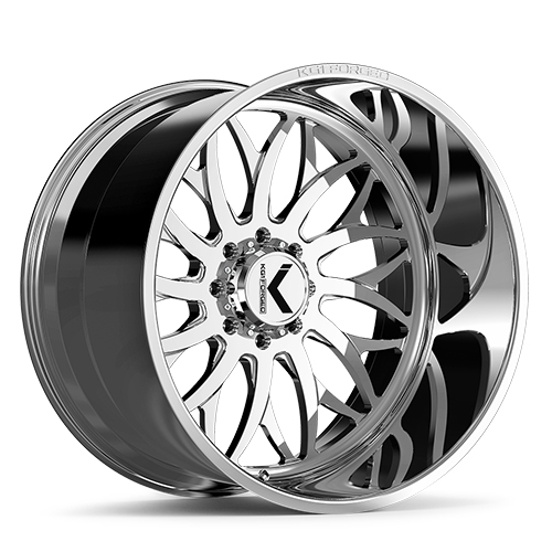 KG1 Forged Galactic KF022 Polished Milled Wheels 8x180 - 26x16 