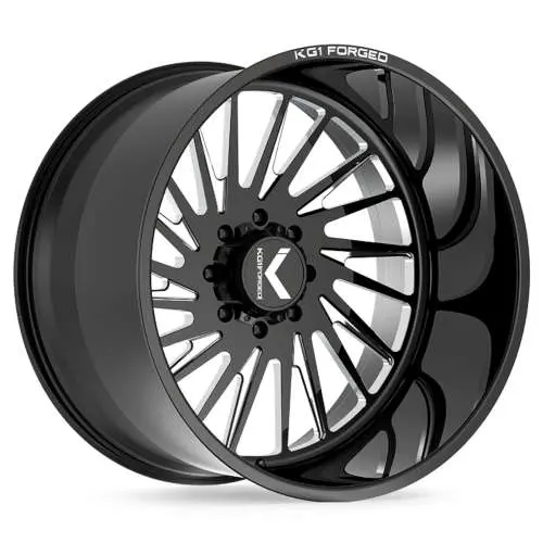 KG1 Forged Javelin KF038 Gloss Black Milled Directional Photo