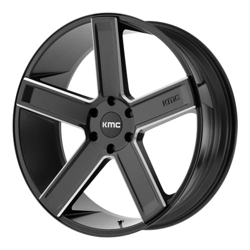 KMC KM702 Deuce Satin Black W/ Milled Spokes - Part Number KM70228515915 KMC KM702 Deuce Satin Black W/ Milled Spokes Photo