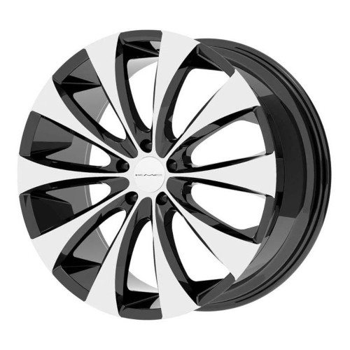 KMC KM679 Fader Gloss Black W/ Machined Face - Part Number KM67929512338 KMC KM679 Fader Gloss Black W/ Machined Face Photo