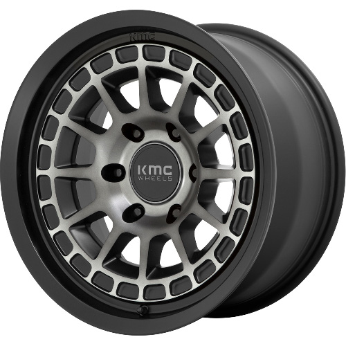 KMC KM719 Canyon Satin Black W/ Gray Tint - Part Number KM71978012435 KMC KM719 Canyon Satin Black W/ Gray Tint Photo