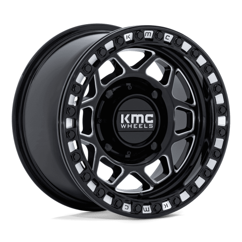Kmc Powersports Ks241 Torx Beadlock Gloss Black Milled - Part Number KS241BE15704838 Kmc Powersports Ks241 Torx Beadlock Gloss Black Milled Photo