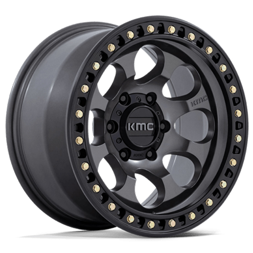 KMC Riot SBL KM550 Anthracite W/ Satin Black Lip - Part Number KM550AB17855010 KMC Riot SBL KM550 Anthracite W/ Satin Black Lip Photo