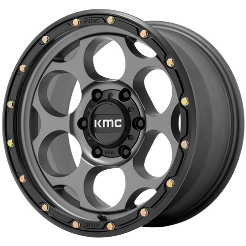 KMC KM541 Dirty Harry Satin Gray W/ Black Lip - Part Number KM54178550918 KMC KM541 Dirty Harry Satin Gray W/ Black Lip Photo