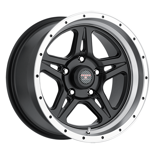 Level 8 Strike 5 Matte Black W/ Machined Lip - Part Number 1685ST5-65140B08 Level 8 Strike 5 Matte Black W/ Machined Lip Photo