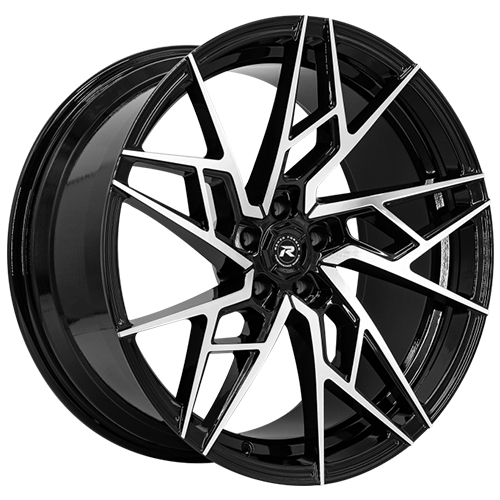 Lexani Ascari Z03 Gloss Black W/ Machined Face - Part Number Z03-2205-15-25MB Lexani Ascari Z03 Gloss Black W/ Machined Face Photo