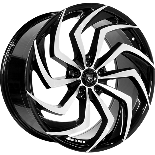 Lexani Shadow 698 Gloss Black W/ Machined Face - Part Number 698-2290-13-35MB Lexani Shadow 698 Gloss Black W/ Machined Face Photo