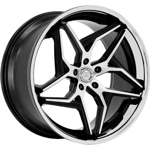 Lexani Spyder 677 Black Machined - Part Number 677-2085-66-25SS Lexani Spyder 677 Black Machined Photo