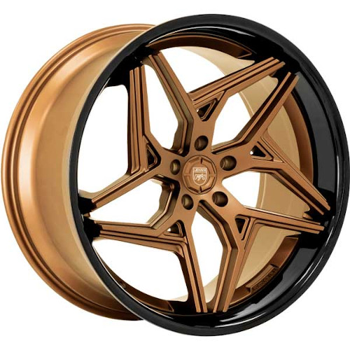 Lexani Spyder 677 Satin Bronze W/ Gloss Black Lip - Part Number 677-2010-45-30BZSSB Lexani Spyder 677 Satin Bronze W/ Gloss Black Lip Photo