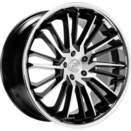 Lexani Virage 676 Black W Brushed Face - Part Number 676-2010-45-30BMS Lexani Virage 676 Black W Brushed Face Photo