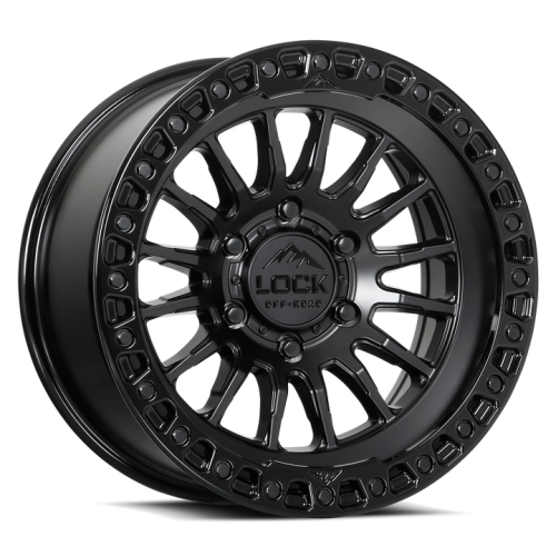 Lock Offroad Grit Matte Black w/ Gloss Black Ring - Part Number GRIT-7969GB Lock Offroad Grit Matte Black w/ Gloss Black Ring Photo