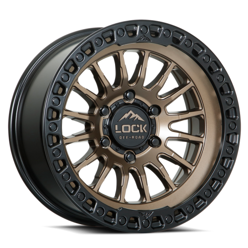 Lock Offroad Grit Matte Bronze w/ Matte Black Ring - Part Number GRIT-7963MRMBR12N Lock Offroad Grit Matte Bronze w/ Matte Black Ring Photo