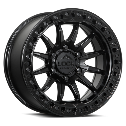 Lock Offroad Trail Matte Black w/ Gloss Black Ring - Part Number TRAIL-2169GB Lock Offroad Trail Matte Black w/ Gloss Black Ring Photo