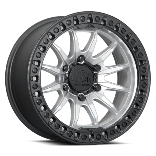 Lock Offroad Trail Matte Silver w/ Matte Black Ring - Part Number TRAIL-2169MSMBR Lock Offroad Trail Matte Silver w/ Matte Black Ring Photo