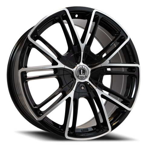 Luxxx Alloys Lux 39 Gloss Black Machined Face - Part Number LUX3918851121143+35B-A2 Luxxx Alloys Lux 39 Gloss Black Machined Face Photo