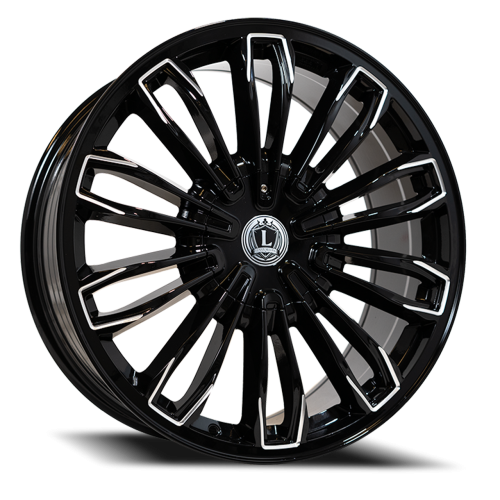 Luxxx Alloys Lux 42 Gloss Black Milled - Part Number LUX421886120132+31N-A1 Luxxx Alloys Lux 42 Gloss Black Milled Photo
