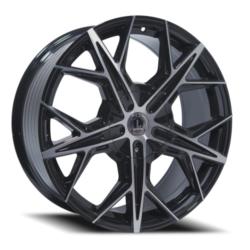 Luxxx Alloys Lux 44 Gloss Black Machined - Part Number LUX44208551081143+35B-A2 Luxxx Alloys Lux 44 Gloss Black Machined Photo