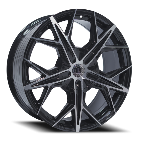 Luxxx Alloys Lux 44 Gloss Black Machined Face - Part Number LUX44208551143120+31B-A2 Luxxx Alloys Lux 44 Gloss Black Machined Face Photo