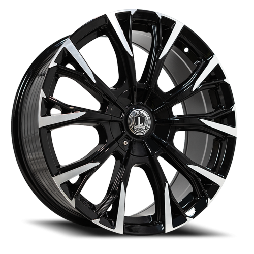 Luxxx Alloys Lux 46 Gloss Black Machined Face - Part Number LUX46208551143120+31B-A2 Luxxx Alloys Lux 46 Gloss Black Machined Face Photo