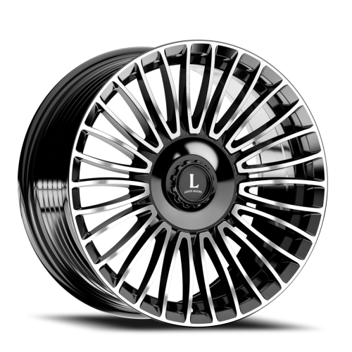 Luxxx Alloys Lux 49 Gloss Black Machined - Part Number LUX49188551001143+35B-A2 Luxxx Alloys Lux 49 Gloss Black Machined Photo