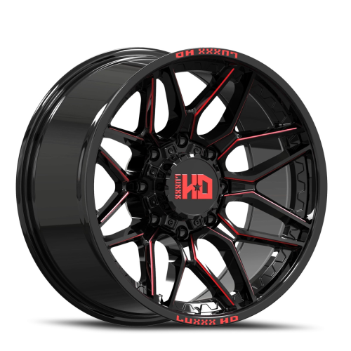 Luxxx Hd Lhd36 Gloss Black Red Milled Photo