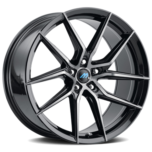 Mach Euro Concave ME.6 Gloss Black With Machined Face - Part Number ME6-2085EE35FGBMF Mach Euro Concave ME.6 Gloss Black With Machined Face Photo