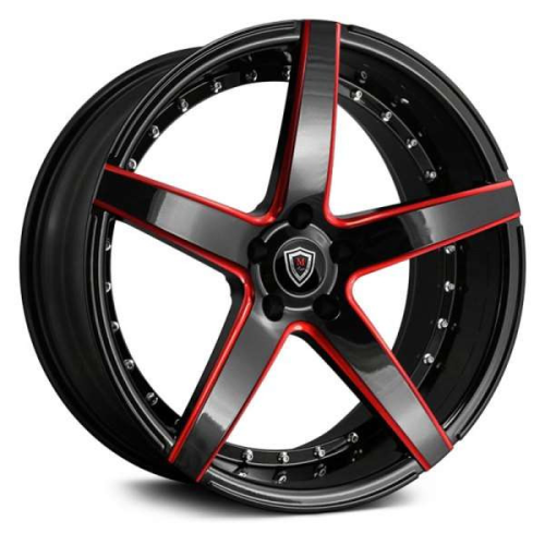 Marquee Wheels M3226 Black w/ Red Milling - Part Number 322622105511520BRMD Marquee Wheels M3226 Black w/ Red Milling Photo